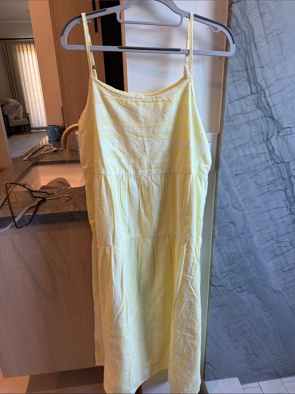 Carve Designs Pale Yellow Maxi Sundress with Spaghetti Straps